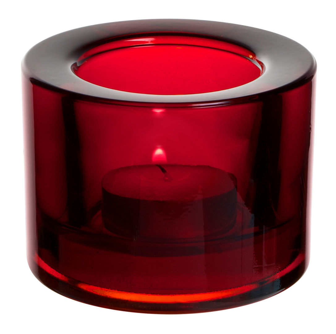 Chunky Tealight Holder - Red - R90067-000000-B01012 (Pack of 12)